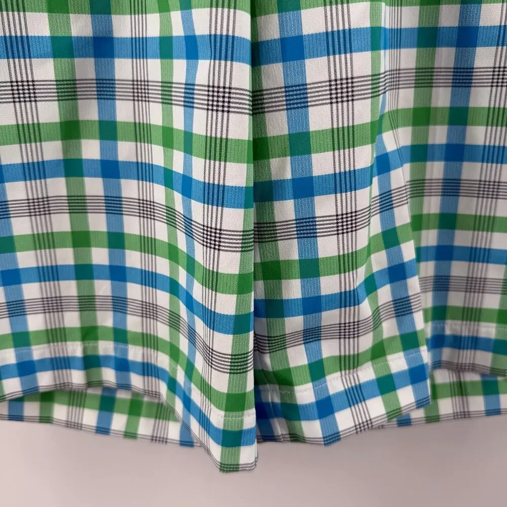 Nike Golf Shorts Men's Size 32 Medium Core Dri-Fit Plaid Performance Flat Front